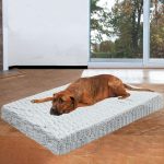 Orthopedic Short Plush Waterproof Large Dog Bed Washable Pet Kennel Foam Mattress Mat - Image 3