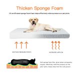 Orthopedic Short Plush Waterproof Large Dog Bed Washable Pet Kennel Foam Mattress Mat - Image 4