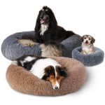 Ortopedic Large Dog XXL Calming 100cm Dark Gray Fluffy Sofa Donut Memory Form Long Plush - Image 2