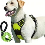 2-piece reflective dog harness and breathable harness with 1.5 meter leash